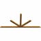Ekena Millwork Saratoga Rough Sawn Timber Gable Bracket, Western Red Cedar, 96"W x 44"H x 2"D x 4"F, 11/12 Pitch GBW096X44X0204SAR00RWR - alternate 2
